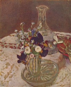Bukett av penséer, förgätmigej och tusenskönor ca 1900, c1900, 1946 av Edouard Vuillard