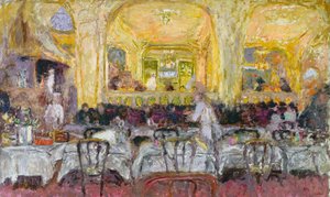 Café Wepler, c.1908-10, omarbetad 1912 av Edouard Vuillard