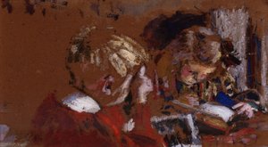 Barn som läser av Edouard Vuillard