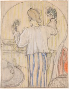 Framför spegeln (fram) av Edouard Vuillard