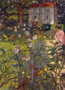 Garden at Vaucresson, 1920 (valpsjuka på duk) av Edouard Vuillard