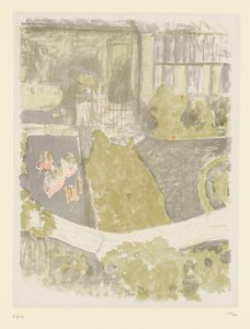 Trädgård framför studion av Edouard Vuillard