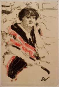 Halvfigur av en sittande kvinna av Edouard Vuillard