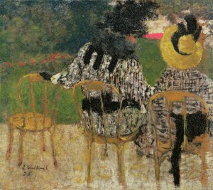 I Tuilerierna, 1895 (olja på kartong) av Edouard Vuillard