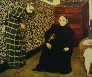 Interiör, mor och syster till konstnären, 1893 av Edouard Vuillard
