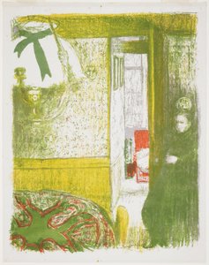 Inredning med hänglampa av Edouard Vuillard