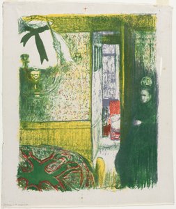 Inredning med hänglampa av Edouard Vuillard