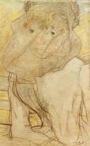 Ung kvinna med en violett av Edouard Vuillard