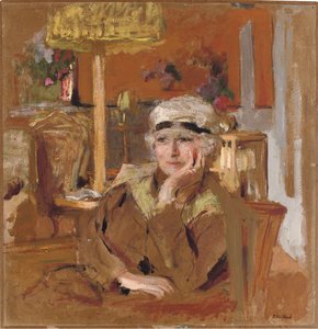 Lucy Hessel i ett svart sammetsband, ca 1921-25 av Edouard Vuillard