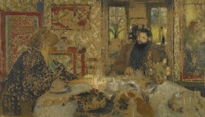Lunch. Misia och Cipa i Villeneuve, 1897 av Edouard Vuillard