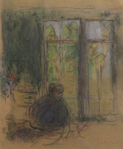 Madame Vuillard vid fönstret, 1915 av Edouard Vuillard