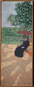 Park i Paris: Damen i svart av Edouard Vuillard