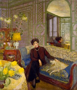 Porträtt av Marcelle Aron, hustru till Tristan Bernard (1866-1947) 1914 av Edouard Vuillard