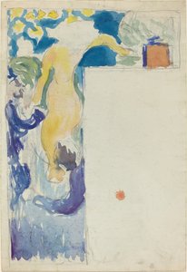 Programdesign för Théâtre Libre [recto], c. 1890. av Edouard Vuillard
