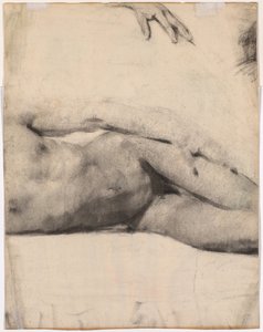 Liggande manlig naken (verso) av Edouard Vuillard