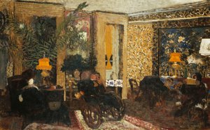 Rum med tre lampor, Rue St. Florentin; Salongen med tre lampor, Rue St. Florentin, 1899 av Edouard Vuillard