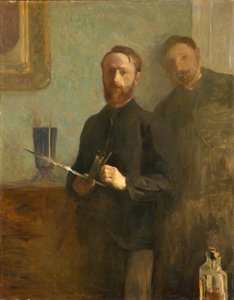 Självporträtt med Waroquy, 1889 av Edouard Vuillard