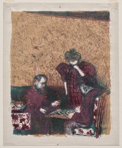 Spelet dam av Edouard Vuillard