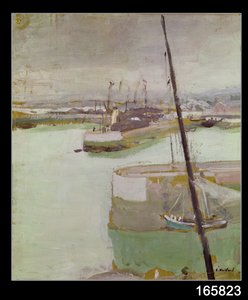 Hamnen i Honfleur, 1919 av Edouard Vuillard