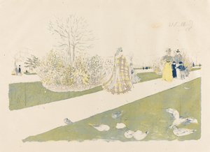 Tuileriernas trädgård av Edouard Vuillard