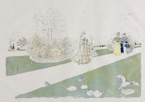 Tuileriernas trädgård av Edouard Vuillard