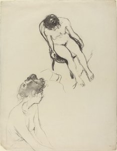 Två studier av nakenfigurer av Edouard Vuillard