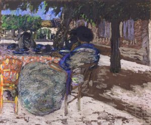 Under de röda paviljongträden,1905-07 (olja på duk) av Edouard Vuillard