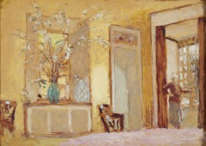 Kvinna i en interiör, Madame Hessel i Les Clayes av Edouard Vuillard