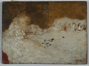 Ung kvinna i sängen, 1894 av Edouard Vuillard