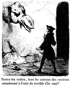 Illustration till romanen "The Devil in Love" av Jacques Cazotte
