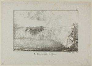 Utsikt över Niagarafallen av Edouard de Montule