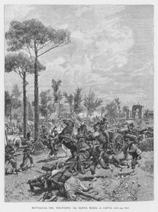 Slaget vid Volturno (gravyr) av Edouardo Matania