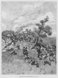 Slaget vid Calatafimi (gravyr) av Edouardo Matania