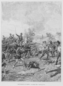 Slaget vid Goito, 30 maj 1848 (gravyr)