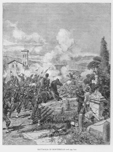 Slaget vid Montebello (gravyr) av Edouardo Matania