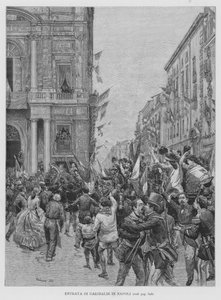 Garibaldis inträde i Neapel (gravyr)