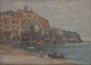 Italiensk kuststad av Eduard Ameseder
