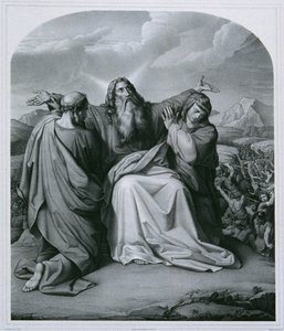 Moses ber om seger av Eduard Friedrich Leybold