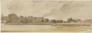 Amtssee och klostret Chorin av Eduard Gaertner
