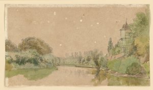 Elbe vid Barby av Eduard Gaertner