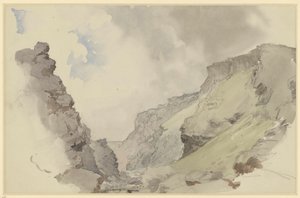 Genomskärning i en bergsrygg av Eduard Gaertner
