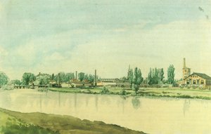 Tyska: Borsig-fabrikerna i Moabit av Eduard Gaertner