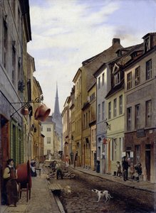 Parochialstraße i Berlin av Eduard Gaertner