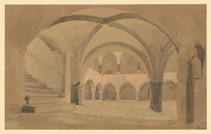 Slottsgård i Heilsberg av Eduard Gaertner
