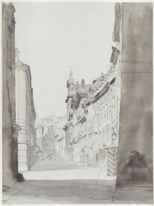 Gata i Hradčany i Prag av Eduard Gaertner