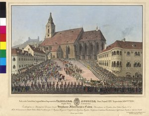 Kröning av kejsarinnan Caroline Auguste till drottning av Ungern den 25. september 1825 i Bratislava av Eduard Gurk