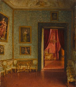 Colonna Palace. Utsikt till tronrummet. av Eduard Heuss