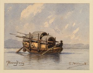 Båt från Hongkong av Eduard Hildebrandt