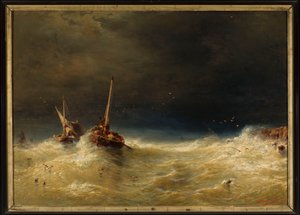 Storm på havet av Eduard Hildebrandt