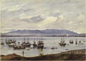 Panorama över Rio de Janeiro av Eduard Hildebrandt